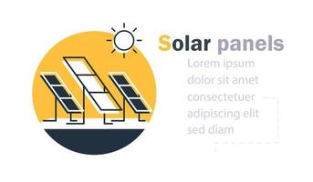 Sun energy icon,solar energy,flat design icon vector illustration