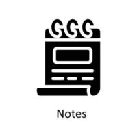 Notes Vector  Solid Icons. Simple stock illustration stock