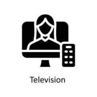 televisión vector sólido iconos sencillo valores ilustración valores