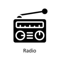 radio vector sólido iconos sencillo valores ilustración valores