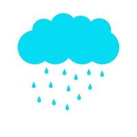 Raining cloud flat illustration vector