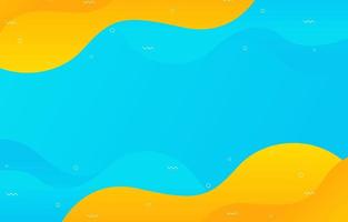 Abstract blue and yellow wave background. Template for website, banner, presentation vector