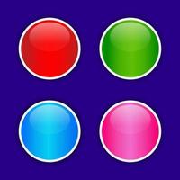 Web button set in different colors vector