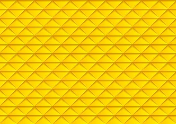 Bright yellow tech geometric mosaic 3d triangles abstract background