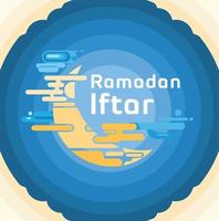 Greeting ramadan kareem with Islamic ornaments. Can be used for online and printed posting needs. Vector illustration