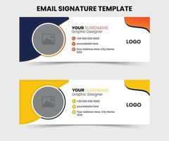 Modern Email Signature Design Template vector