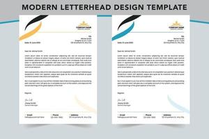 Corporate modern business letterhead design template, 2 color variation, business letterhead design template vector