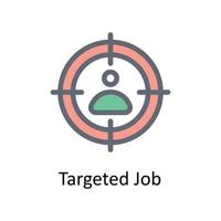 Targeted Job Vector  Fill outline Icons. Simple stock illustration stock