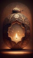 Ramadan Kareem Night lantern. photo