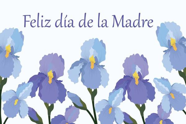 Mother's Day card with iris