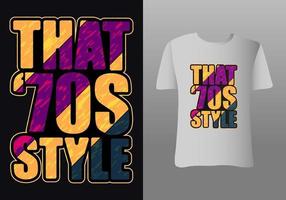 That 70s style t-shirt graphic design free vector illustration.