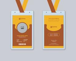 Creative ID Card Templates OR office employee  id card design template, Vector simple Business id card for  multipurpose use Professional Identity Card Template Vector for Employee and Others