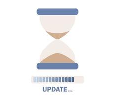 System update icon. Loading process. Vector flat illustration