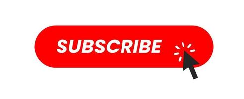 Subscribe button red color. vector illustration