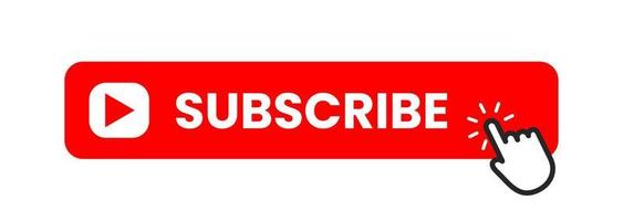 Subscribe button red color. vector illustration