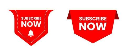 Subscribe button red color. vector illustration