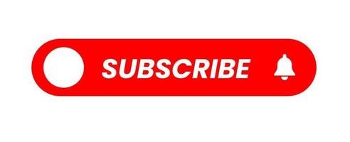 Subscribe button red color. vector illustration