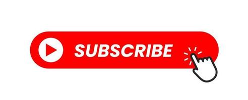 Subscribe button red color. vector illustration