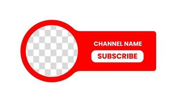 Subscribe button red color. vector illustration