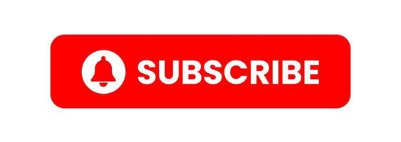 Subscribe button red color. vector illustration