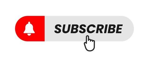 Subscribe button red color. vector illustration