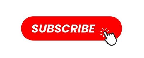 Subscribe button red color. vector illustration