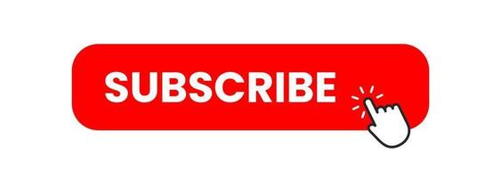 Subscribe button red color. vector illustration