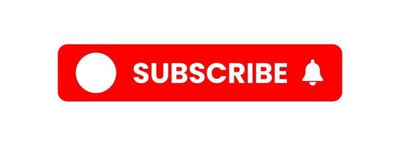 Subscribe button red color. vector illustration