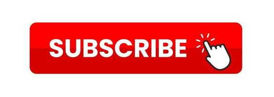 Subscribe button red color. vector illustration