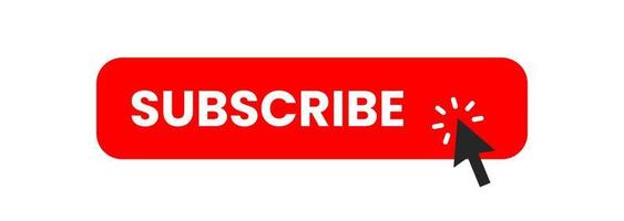 Subscribe button red color. vector illustration