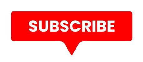 Subscribe button red color. vector illustration