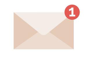 Closed mail envelope icon. Mail notification sign. New message. Vector flat illustration