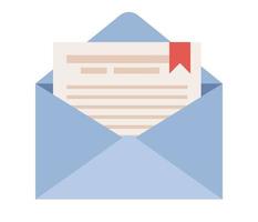 Open mail envelope icon. Mail notification sign. New message. Vector flat illustration