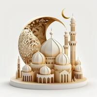 Islamic Background for Ramadan and Eid Celebration created with photo