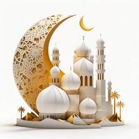 islámico antecedentes para Ramadán y eid celebracion creado con generativo ai foto