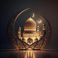 slamic Background for Ramadan and Eid Celebration created with photo