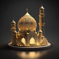 Islamic Background for Ramadan and Eid Celebration created with photo