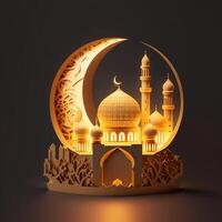 slamic Background for Ramadan and Eid Celebration created with photo
