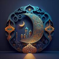 slamic Background for Ramadan and Eid Celebration created with photo