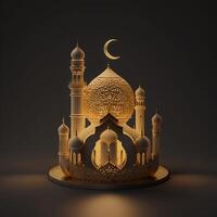 Islamic Background for Ramadan and Eid Celebration created with photo