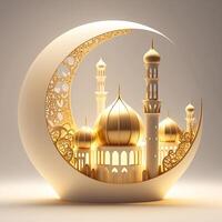 Islamic Background for Ramadan and Eid Celebration created with photo