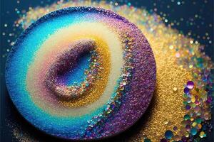 Iridescent glitter. aesthetic photo