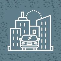 Car in city Vector Icon