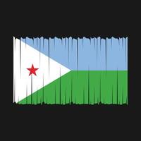 Djibouti Flag Vector Illustration