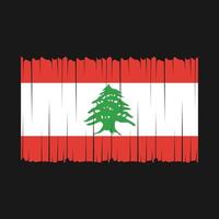 Líbano bandera vector ilustración