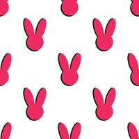 Linear Pattern with bunnies and carrots for Easter vector