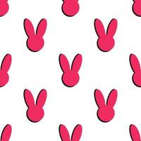 Linear Pattern with bunnies and carrots for Easter vector