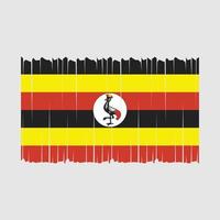 Uganda bandera vector ilustración