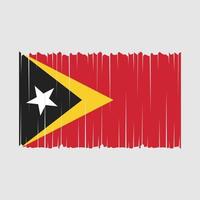 este Timor bandera vector ilustración