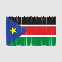 sur Sudán bandera vector ilustración